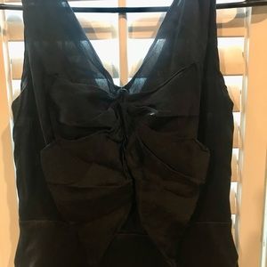 Vintage style black midi dress